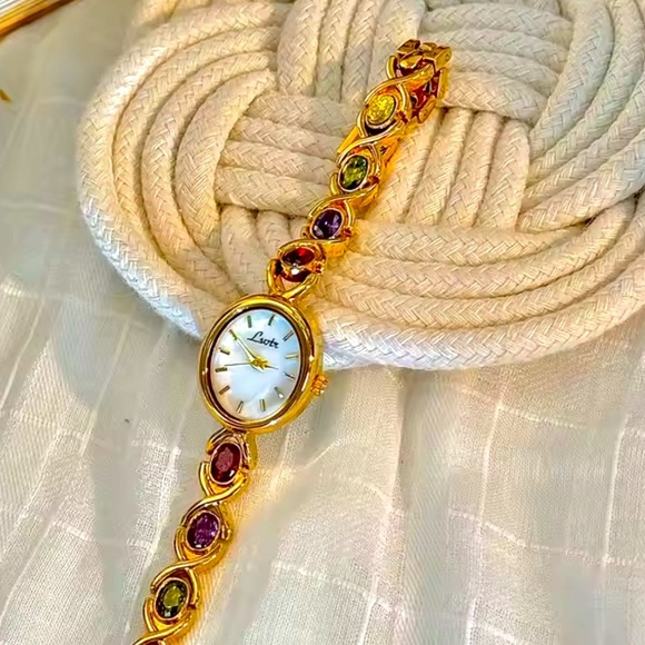 Rainbow Gem Watch β Luxe Boho Charm women jewelry - Picture 3 of 14